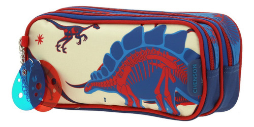 Lapicera Estuche Chenson Doble Cierre Dinosaurio T Rex Xrex