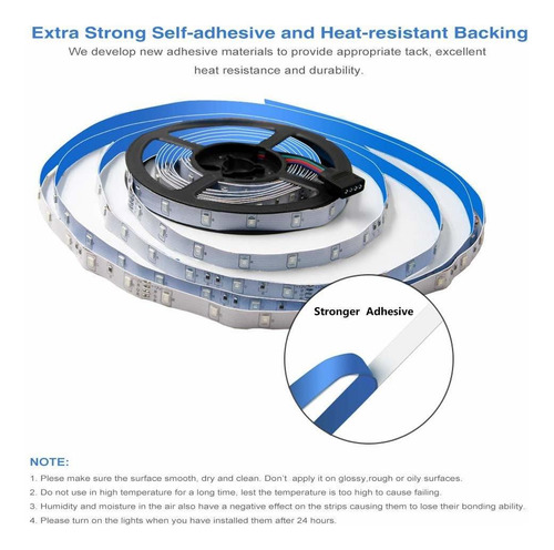 Led Strip Lights .ft M Leds Non Waterproof Flexible Col...