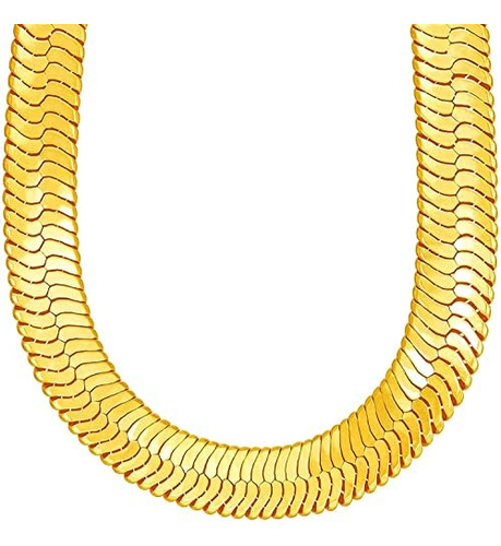 Tuokay Collar De Cadena De Espiga De Oro Grande Falso Disfra