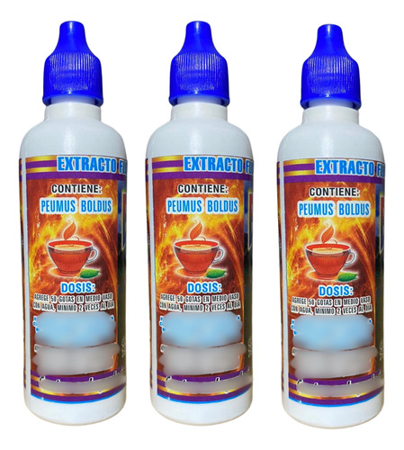 Kit 3 Extractos Fluidos Sabor Boldo 75 Ml