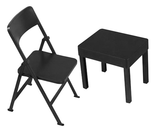 Silla De Mesa Para Casa De Muñecas, Modelo De Hobby Negro