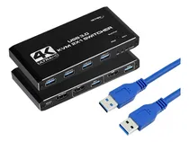 Comprar Switch Kvm 2 Puertos Hdmi Usb 3.0 4k Teclado Mouse Impresora