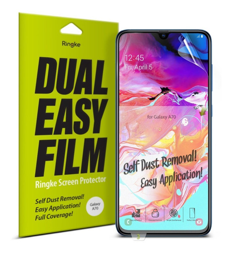 Imagen 1 de 10 de Film Dual Easy Samsung A70 & A90 Ringke Original Pack X2