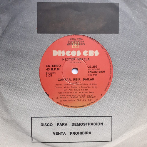 Vinilo Simple - Hector Varela (cantar, Reir, Bailar)