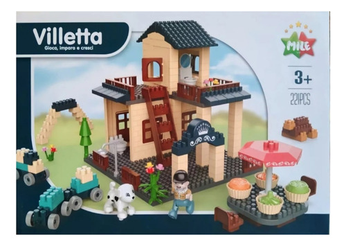 Bloques Para Niños Casa Villa 221 Piezas Construcción Juego