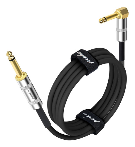 Cable De Instrumento De Guitarra De 10 Pies, Ángulo Recto Ts