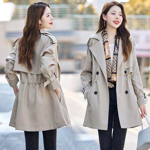 Nueva Gabardina Corta De Estelo Coreano Para Mujer