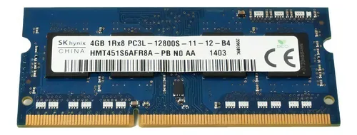 Memoria 4gb Ddr3 Pc3l-12800s 1600mhz Para Portátil Ddr3l