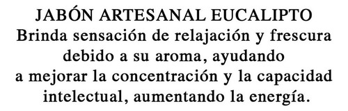 Jabon Artesanal De Eucalipto Aceites Esenciales Blen