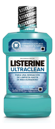 Enjuague Bucal Listerine Ultraclean Artic Mint Envase 250 Ml