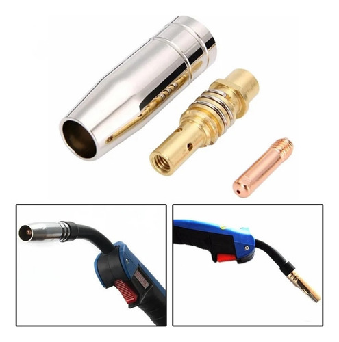 Bico Difusor Bocal Tocha Solda Mig 0.8mm 130 V8 15ak S/ Gás