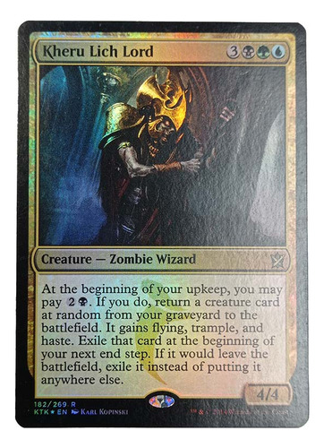 Carta Kheru Lich Lord (foil) [tarkir] Mtg Zombie Wizard