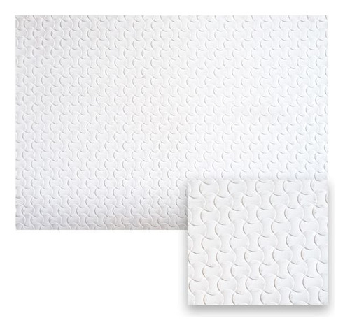 Plancha Pvc Decorativo Mosaico Blanco 0.8x1.20mt