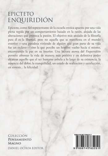 Imagen 2 de 2 de Enquiridión - Epicteto - Doe