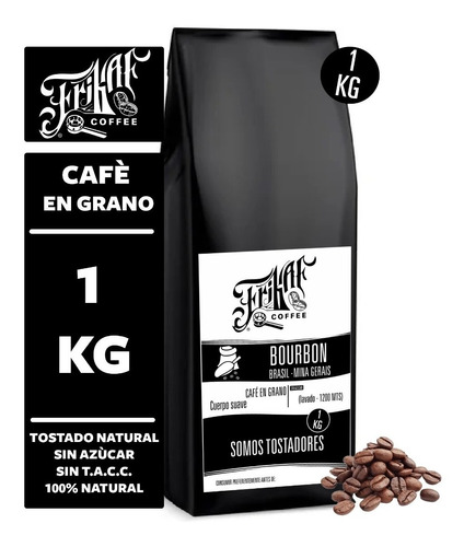 Cafe De Especialidad Tostado Brasil Bourbon 1 Kg Frikaf Prm