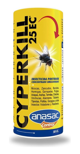 Cyperkill 25ec Anasac 50cc Insecticida