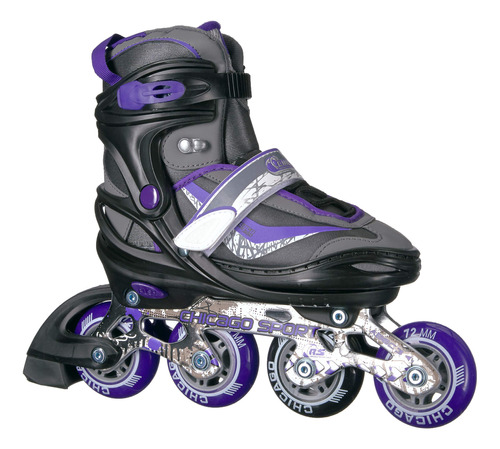 Chicago Skates Girls Crs17 Ajustable En Linea Skate Purple 