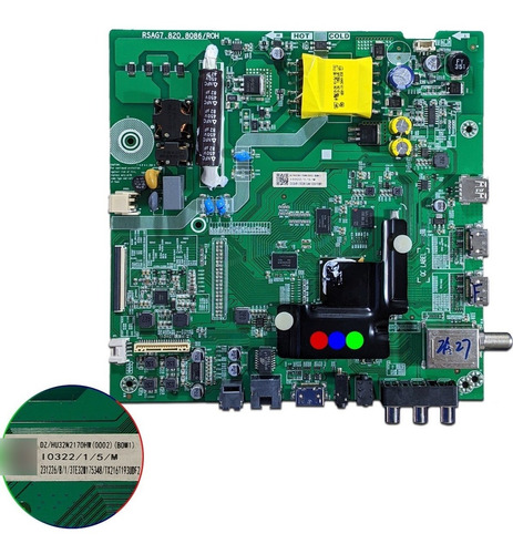 Mainboard Hisense 32h5e 170hw(0002)(bom1) Rsag7.820.8086/roh