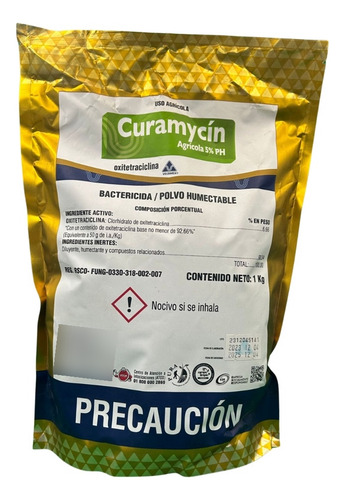 Antibiótico Curamycín Agrícola 5% Ph - Pack 2 X 1 Kg Polvo