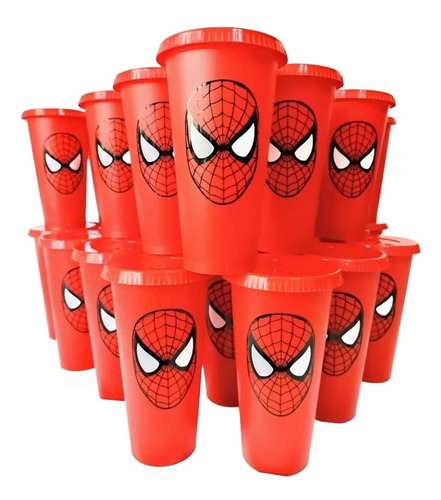 Vaso Hombre Araña Spider Man Spiderman 15 Vasos Con Unnombre