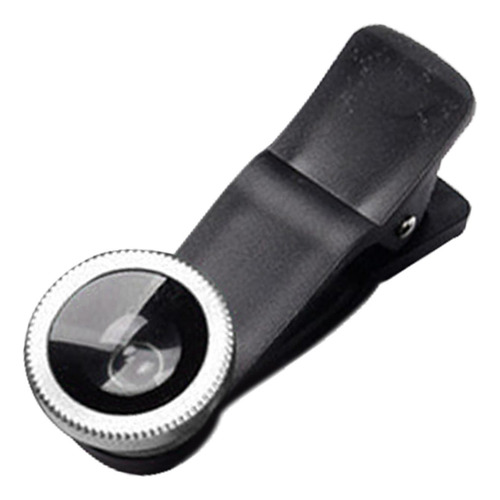 3 En 1 Lente De Ojo De Pez 0.67x Lente Gran Angular Plata