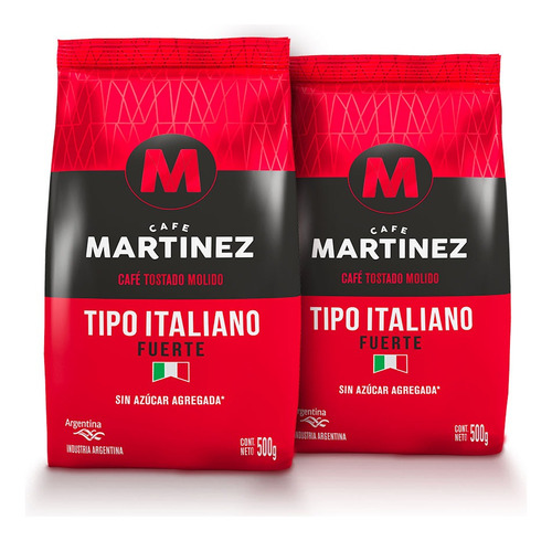 Combo Cafe Molido Tipo Italiano 500g Sin Azúcar Agregada X2