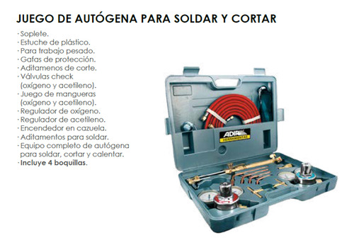 Juego De Autogena Para Cortar Y Soldar Adir 806
