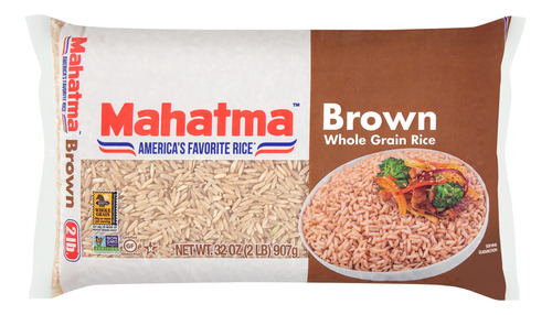 Mahatma Arroz Integral De Grano Entero, Bolsa De 32 Onzas De