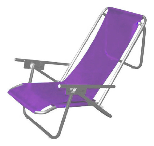 Imagen 1 de 5 de Reposera Sillon 5 Posiciones Aluminio Silla Playa Camping