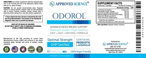 Science Odorol - 60 Cápsulas - Refresca O Mau Hálito E O Odo
