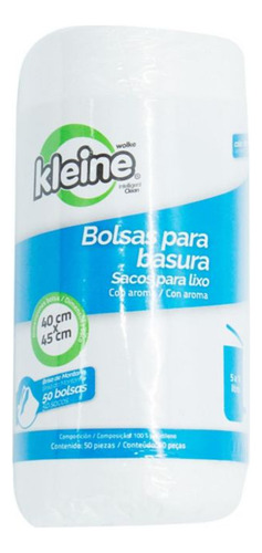 Bolsa Basura 40x45cm Rollo X50und Minipapelera Blanco