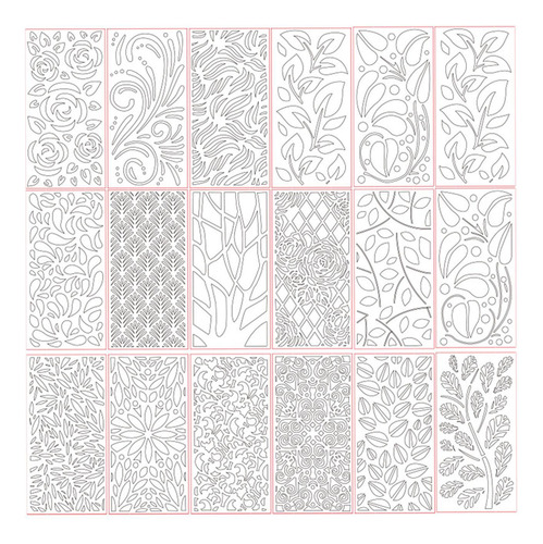Plantillas De 18x Para Pintar En Madera Flores Reutilizables