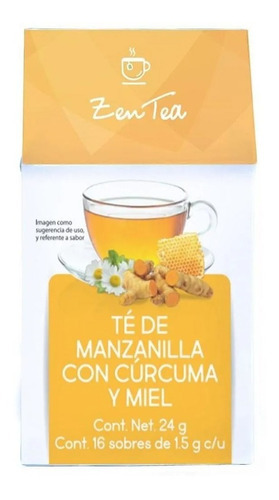 Té De Manzanilla Con Cúrcuma Y Miel 16 Sobres Zen Tea