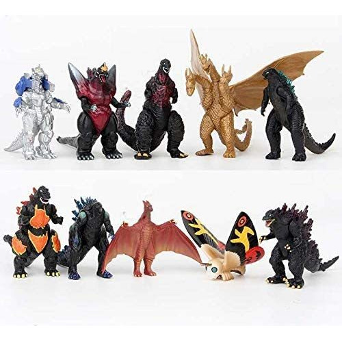 Mini Juguetes Godzilla, El Rey De Los Monstruos, 10 Piezas