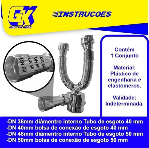 Sifao Cromado Pvc Duplo Com Copo Resistente Agua Quente