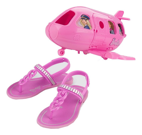 Sandalia Menina Barbie Flight Com Brinquedo Avião 22936