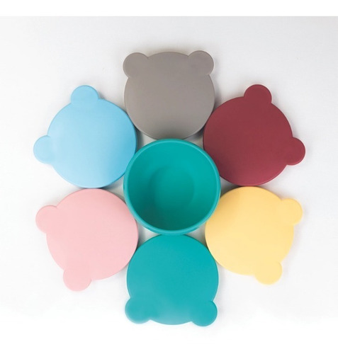 Imagen 4 de 7 de Bowl Silicona 450ml Antideslizante Con Tapa Minikoioi Bowly