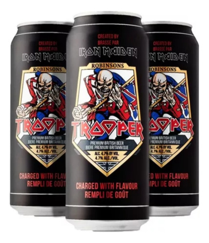 Cerveza Iron Maiden Trooper Premiun Dark Lata Por 500 Cc.