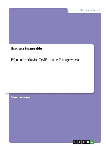 Libro Fibrodisplasia Osificante Progresiva (spanish Edi Lcm9