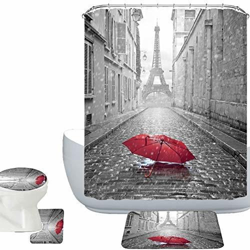 Amagic Parãs Torre Eiffel Debajo Del Paraguas Rojo Decoraciã