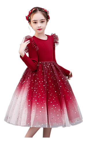 Vestido Infantil Menina Festa Estrela Galáxia Glamour Luxo V