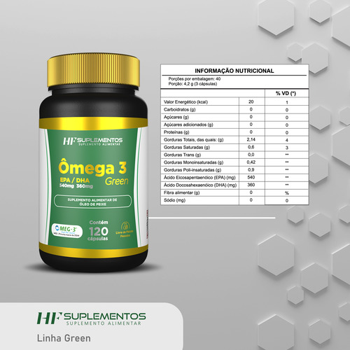 50x Omega 3 1000mg Meg 3 120caps Hf Suplements Atacado