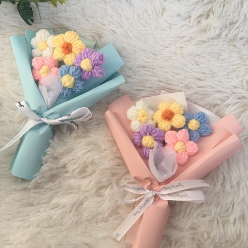 2 Ramo De Punto Hecho A Mano, Flores De Punto, Ramo Estilo E