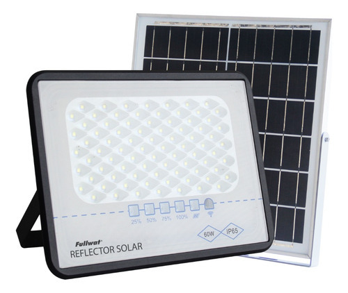 Reflector Led Fullwat 60w Tipo Solar 6500k Frío Color de la carcasa Negro Color de la luz Blanco frío