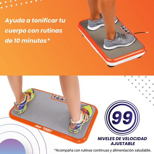 Plataforma vibratoria Tvnovedadestv Power Fit Elite Deluxe color naranja