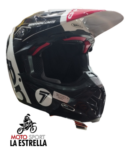 Casco Bell Blanco Brillante Y Negro 