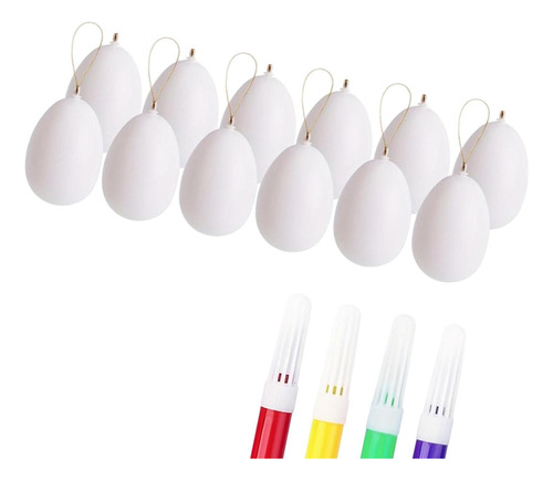 12x Huevos De Pascua Sin Pintar, Regalos, Kit De 6cm