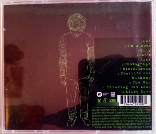 Ed Sheeran X Disco Cd (Usado)