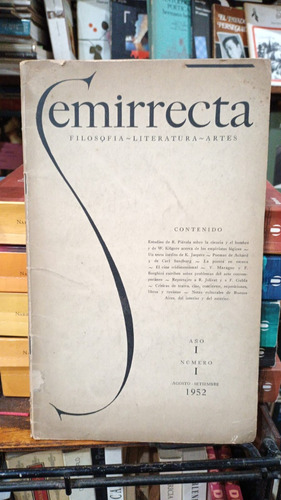 Revista Cultural Semirrecta 1 Buenos Aires Agosto 1952
