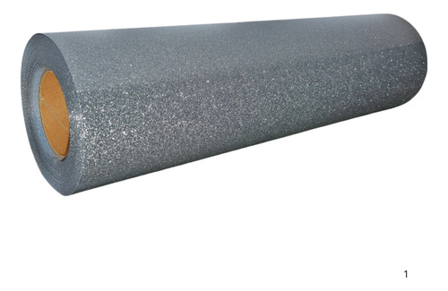 Vinilo Termotransferible Textil Glitter Pu 0.50 X 25m Color Gris Oscuro